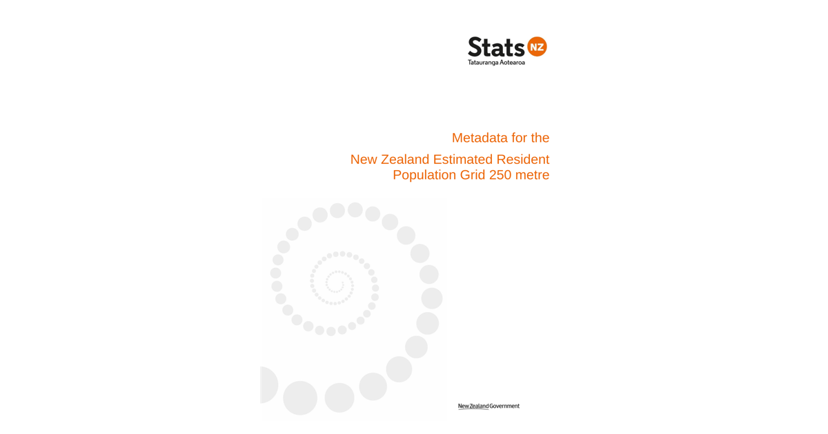New Zealand Estimated Resident Population Grid 250 metre | Stats NZ ...