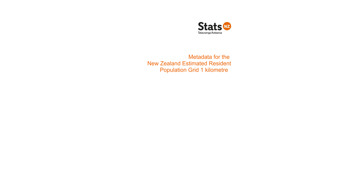 New Zealand Estimated Resident Population Grid 1 kilometre | Stats NZ ...